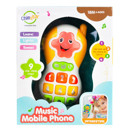 TG72949 TELEFON MUZYCZNY INTERAKTYWNY DLA MALUCHA DZIECKA DO ZABAWY