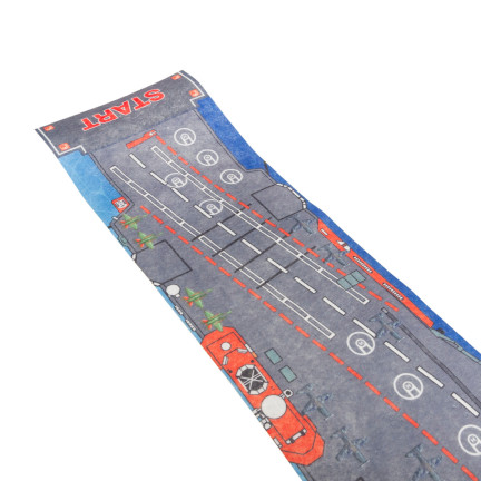 TG72958 RODZINNA GRA ZRĘCZNOŚCIOWA MINI CURLING MATA + 6 SAMOLOTÓW WYŚCIGI