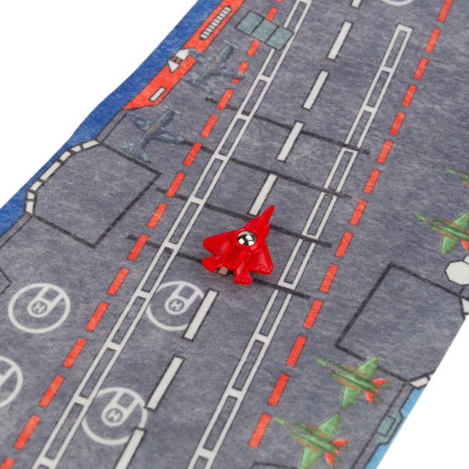 TG72958 RODZINNA GRA ZRĘCZNOŚCIOWA MINI CURLING MATA + 6 SAMOLOTÓW WYŚCIGI