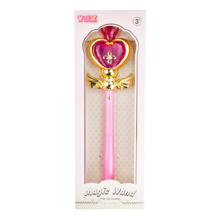 TG72959 ŚWIECĄCA MAGICZNA RÓŻDŻKA RÓŻOWA DLA KSIĘŻNICZKI WRÓŻKI ŚWIECI GRA