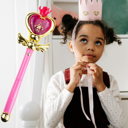 TG72959 ŚWIECĄCA MAGICZNA RÓŻDŻKA RÓŻOWA DLA KSIĘŻNICZKI WRÓŻKI ŚWIECI GRA