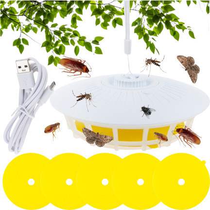 TG72971 ELEKTRYCZNA ŁAPKA NA PCHŁY PLUSKWY KARALUCHY MUCHY KOMARY ĆMY USB BATERIE