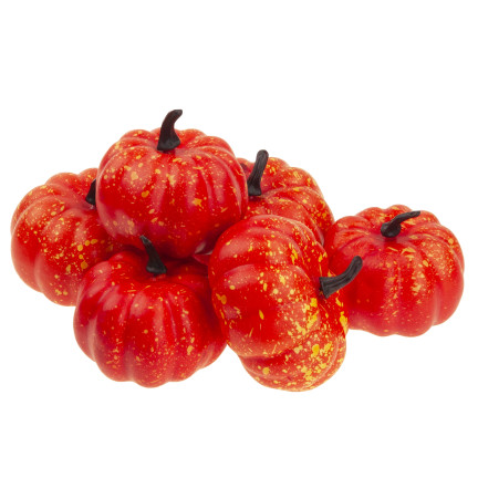 TG72992-3 SZTUCZNE DYNIE 6 SZTUK ZESTAW DEKORACYJNY JESIENNY HALLOWEEN