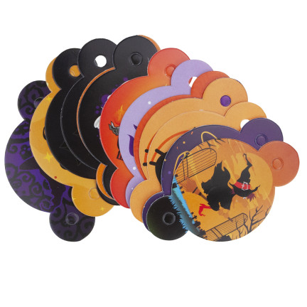 TG73018 SŁOMKI PAPIEROWE Z DEKORACJĄ HALLOWEEN EKO RURKI DUSZKI DYNIA NIETOPERZ