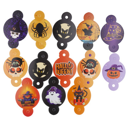 TG73018 SŁOMKI PAPIEROWE Z DEKORACJĄ HALLOWEEN EKO RURKI DUSZKI DYNIA NIETOPERZ