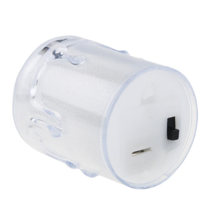 Świeczka led, plastikowa, ciepły biały płomień, z połyskiem, uniwersalna ozdoba, wysokość 7 cm