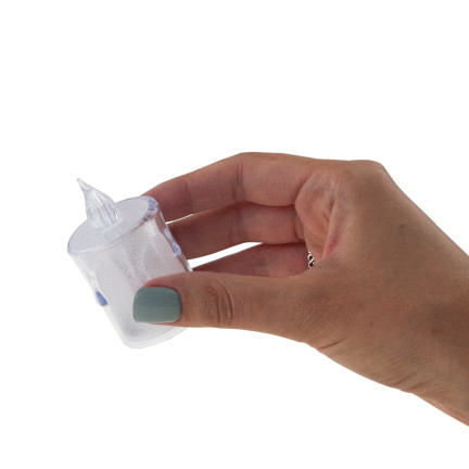 Świeczka led, plastikowa, ciepły biały płomień, z połyskiem, uniwersalna ozdoba, wysokość 7 cm