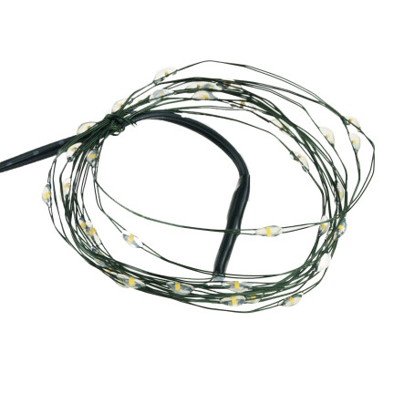 TG73524-2 LAMPKI NA ZIELONYM DRUCIKU CHOINKOWE 40LED CIEPŁE ŚWIATŁO NA BATERIE