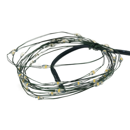 TG73524-2 LAMPKI NA ZIELONYM DRUCIKU CHOINKOWE 40LED CIEPŁE ŚWIATŁO NA BATERIE