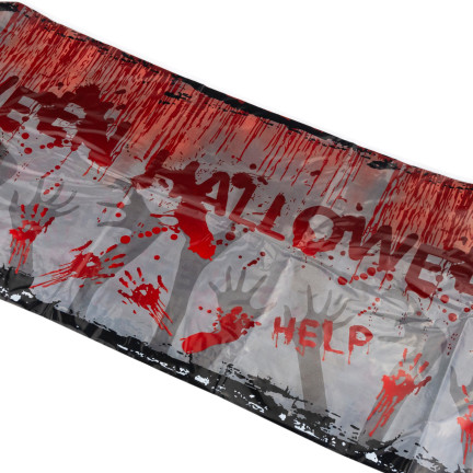 TG74162 ZESTAW ZASTAWY STOŁOWEJ HALLOWEEN DEKORACJE OBRUS KUBECZKI TALERZYKI SERWETKI