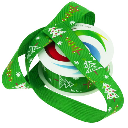 TG74288-1 WSTĄŻKA TAŚMA TASIEMKA DEKORACJA OZDOBA ŚWIĄTECZNA NA PREZENT STROIK WIANEK  2,7M