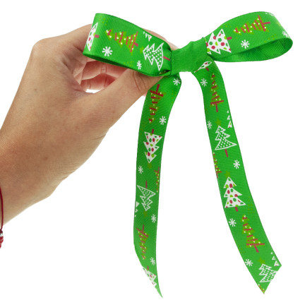 TG74288-1 WSTĄŻKA TAŚMA TASIEMKA DEKORACJA OZDOBA ŚWIĄTECZNA NA PREZENT STROIK WIANEK  2,7M