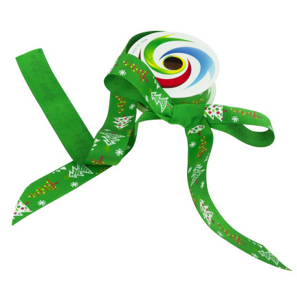 TG74288-1 WSTĄŻKA TAŚMA TASIEMKA DEKORACJA OZDOBA ŚWIĄTECZNA NA PREZENT STROIK WIANEK  2,7M