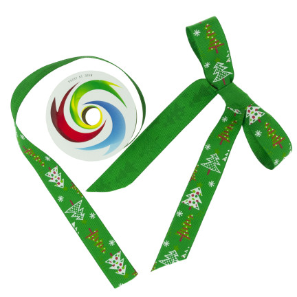 TG74288-1 WSTĄŻKA TAŚMA TASIEMKA DEKORACJA OZDOBA ŚWIĄTECZNA NA PREZENT STROIK WIANEK  2,7M