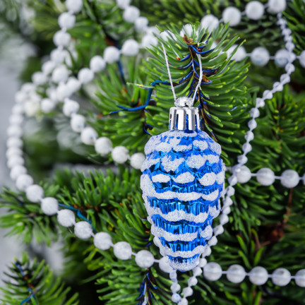 TG74291-2 BOMBKI ŚWIĄTECZNE ZESTAW SZYSZKI ZAWIESZKI 6 SZTUK KOLOROWE