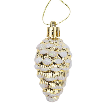 TG74291-2 BOMBKI ŚWIĄTECZNE ZESTAW SZYSZKI ZAWIESZKI 6 SZTUK KOLOROWE