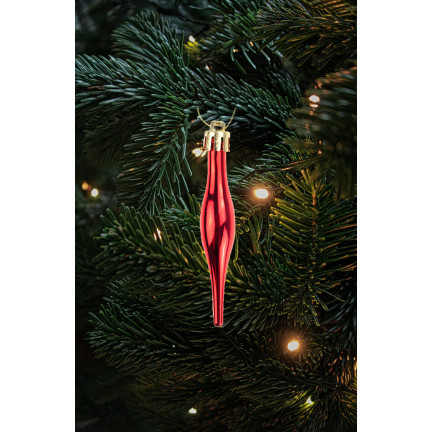 TG74294-2 BOMBKI CHOINKOWE SOPLE ZAWIESZKI PODŁUŻNE KOMPLET 6SZT KOLOROWE SOPELKI