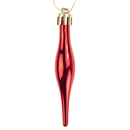 TG74294-2 BOMBKI CHOINKOWE SOPLE ZAWIESZKI PODŁUŻNE KOMPLET 6SZT KOLOROWE SOPELKI