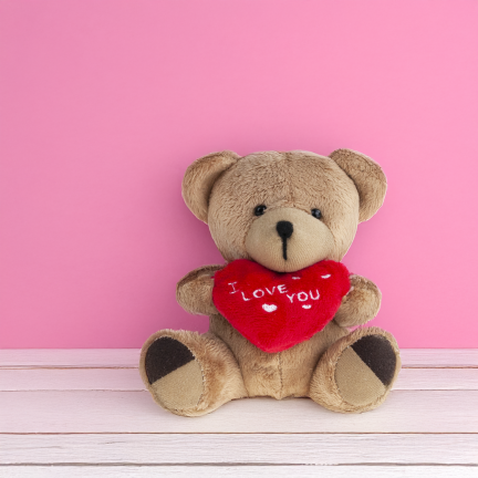 TG75260  BRĄZOWY MIŚ WALENTYNKI MIKOŁAJKI SERCE I LOVE YOU PLUSZAK