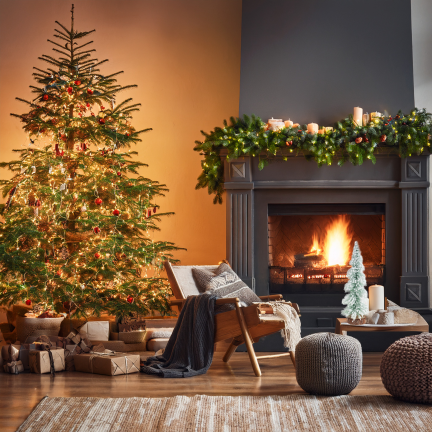 TG75845 CHOINKA METAL DREWNO SZCZOTKA OŚNIEŻONA DRUCIANA