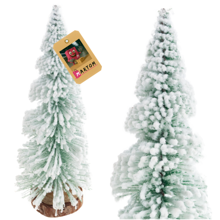 TG75845 CHOINKA METAL DREWNO SZCZOTKA OŚNIEŻONA DRUCIANA