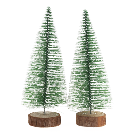 TG75848 CHOINKI DEKORACJA DREWNO SZCZOTKA METAL 2SZT/KPL