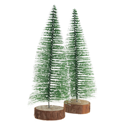 TG75848 CHOINKI DEKORACJA DREWNO SZCZOTKA METAL 2SZT/KPL