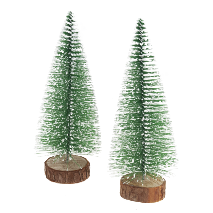 TG75848 CHOINKI DEKORACJA DREWNO SZCZOTKA METAL 2SZT/KPL