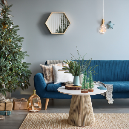 TG75848 CHOINKI DEKORACJA DREWNO SZCZOTKA METAL 2SZT/KPL