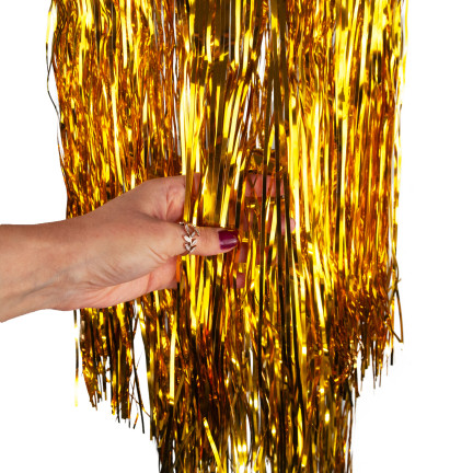 CV76151-2 DEKORACJA NA SUFIT ŻYRANDOL  ZŁOTY FOLIOWY KLOSZ PARTY URODZINY SYLWESTER