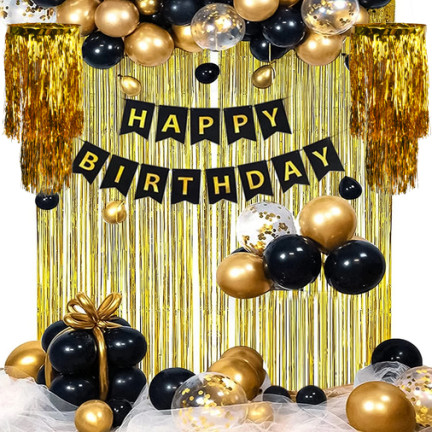 CV76151-2 DEKORACJA NA SUFIT ŻYRANDOL  ZŁOTY FOLIOWY KLOSZ PARTY URODZINY SYLWESTER