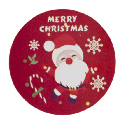 TG76363 NAKLEJKI ŚWIĄTECZNE NA PREZENTY PACZKI ŚWIĘTA OZDOBNE ROLKA 500 szt OKRĄGŁE