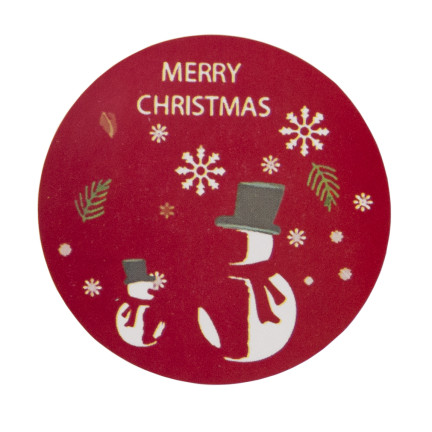 TG76363 NAKLEJKI ŚWIĄTECZNE NA PREZENTY PACZKI ŚWIĘTA OZDOBNE ROLKA 500 szt OKRĄGŁE