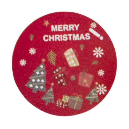 TG76363 NAKLEJKI ŚWIĄTECZNE NA PREZENTY PACZKI ŚWIĘTA OZDOBNE ROLKA 500 szt OKRĄGŁE
