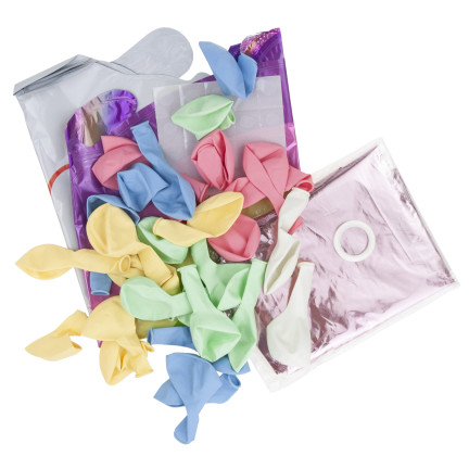 TG76542 GIRLANDA BALONOWA ZESTAW KOLOROWE BALONY FOLIOWE LATEKSOWE HAPPY BIRTHDAY