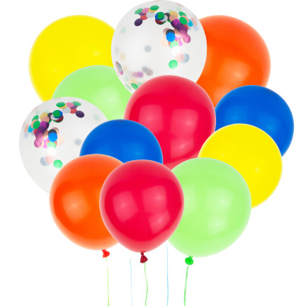 TG76544 GIRLANDA BALONOWA ZESTAW KOLOROWE BALONY 120 ELEMENTÓW KONFETTI URODZINY