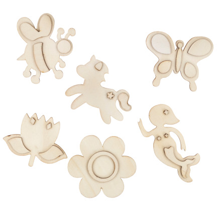 TG77430 ZESTAW DO MALOWANIA DREWNIANE MAGNESY ZWIERZĄTKA FARBY