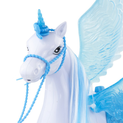 TG77482 KARETA DLA LALKI Z PEHAZEM JEDNOROŻCEM I LALKĄ KAROCA LODOWA KRAINA