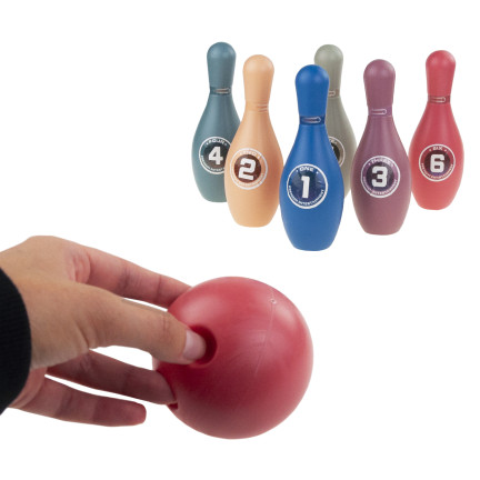 TG77511 KOLOROWE KRĘGLE DLA DZIECI BOWLING ZABAWA GRA ZRĘCZNOŚCIOWA