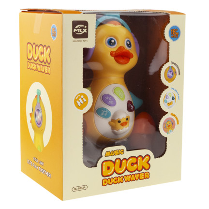TG77569 INTERAKTYWNA KACZKA MUZYCZNA KACZUSZKA EDUKACYJNA ŚWIECĄCA CHODZI GRA
