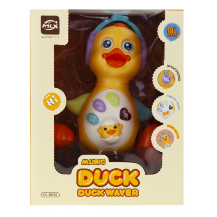 TG77569 INTERAKTYWNA KACZKA MUZYCZNA KACZUSZKA EDUKACYJNA ŚWIECĄCA CHODZI GRA