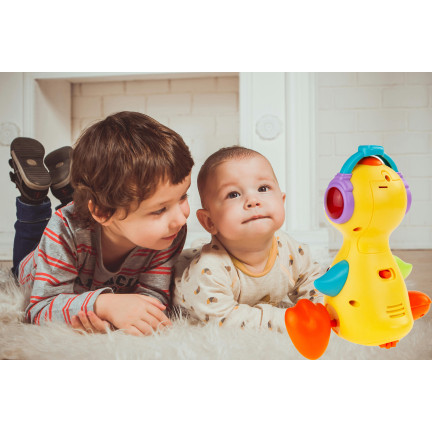 TG77569 INTERAKTYWNA KACZKA MUZYCZNA KACZUSZKA EDUKACYJNA ŚWIECĄCA CHODZI GRA