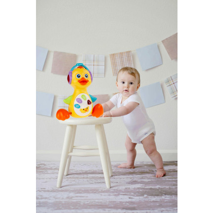 TG77569 INTERAKTYWNA KACZKA MUZYCZNA KACZUSZKA EDUKACYJNA ŚWIECĄCA CHODZI GRA