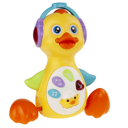 TG77569 INTERAKTYWNA KACZKA MUZYCZNA KACZUSZKA EDUKACYJNA ŚWIECĄCA CHODZI GRA