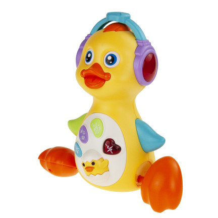 TG77569 INTERAKTYWNA KACZKA MUZYCZNA KACZUSZKA EDUKACYJNA ŚWIECĄCA CHODZI GRA