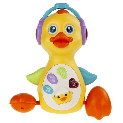 TG77569 INTERAKTYWNA KACZKA MUZYCZNA KACZUSZKA EDUKACYJNA ŚWIECĄCA CHODZI GRA