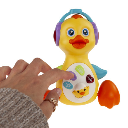 TG77569 INTERAKTYWNA KACZKA MUZYCZNA KACZUSZKA EDUKACYJNA ŚWIECĄCA CHODZI GRA