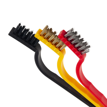 TG77582 ZESTAW SZCZOTEK DRUCIANYCH SZCZOTKI STALOWA NYLONOWA MOSIĘŻNA 3 SZTUKI