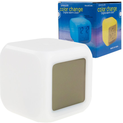 TG77583 ZEGAREK BUDZIK KAMELEON ŚWIECĄCY LCD Z TERMOMETREM KALENDARZEM