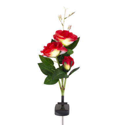 TG77662 LAMPA SOLARNA OGRODOWA WBIJANA LED RÓŻA LAMPKI SOLARNE SZTUCZNE KWIATY RÓŻE